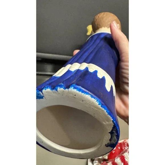 Vintage Ceramic Choir Boy & Girl Singing hand painted Christmas - Picture 11 of 13